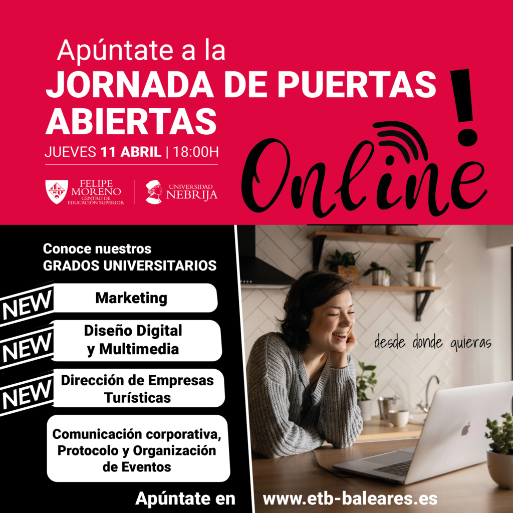 La Escola de Turisme Felipe Moreno abre sus puertas el 11 de abril a las 18.00 h