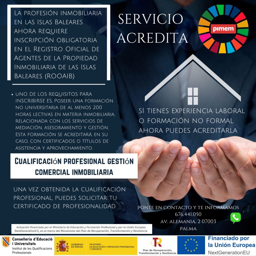El servicio de acreditación profesional de PIMEM abre asesoramiento al sector inmobiliario
