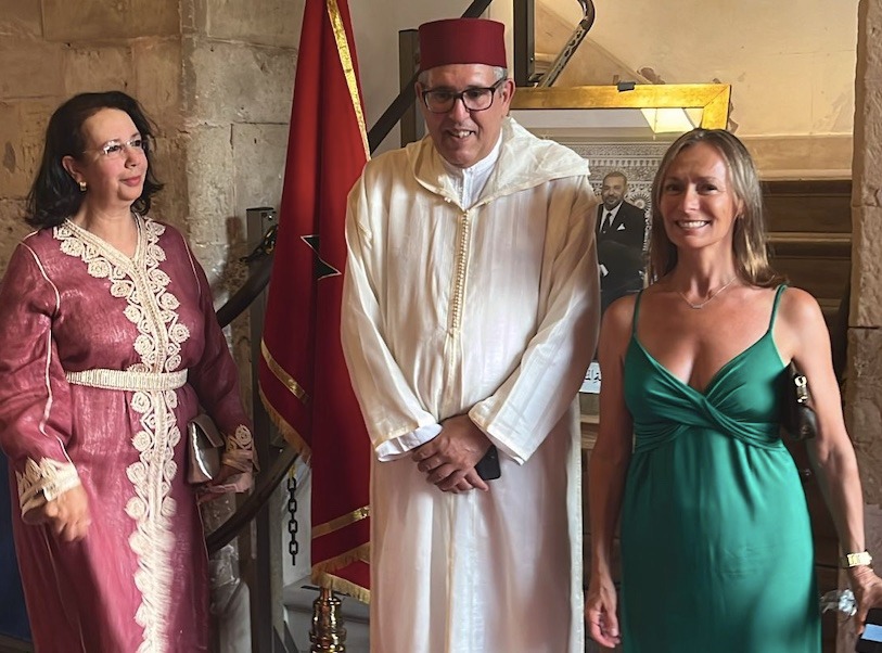 Carolina Domingo asiste a la recepción del XXV aniversario del nombramiento del rey